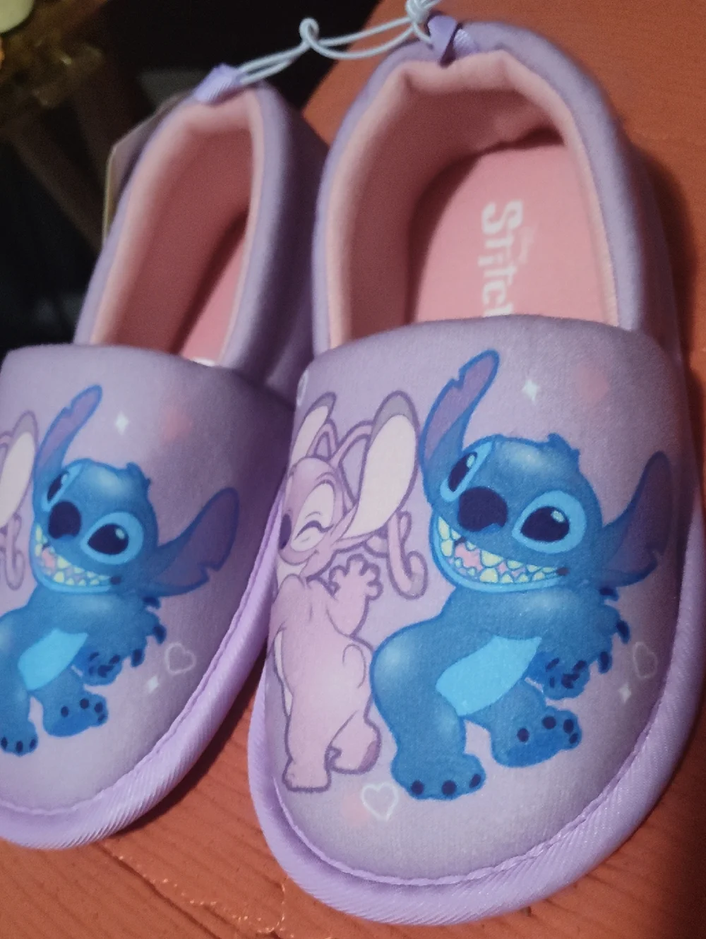 Girls' Stitch Slip-On Kids Shoes - Light Purple Slipper Sock